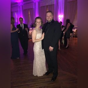 Wedding reception dress.  Size 3.  Worn once.  Cleaned and stored.